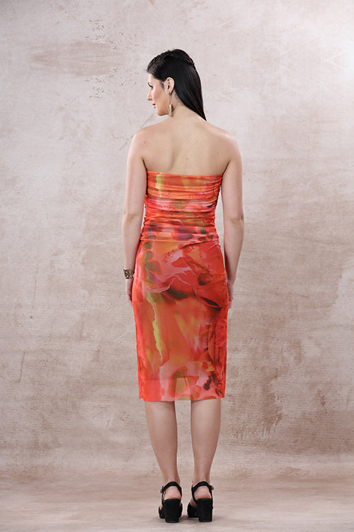 Elegant Soft Chiffon Tube Dress